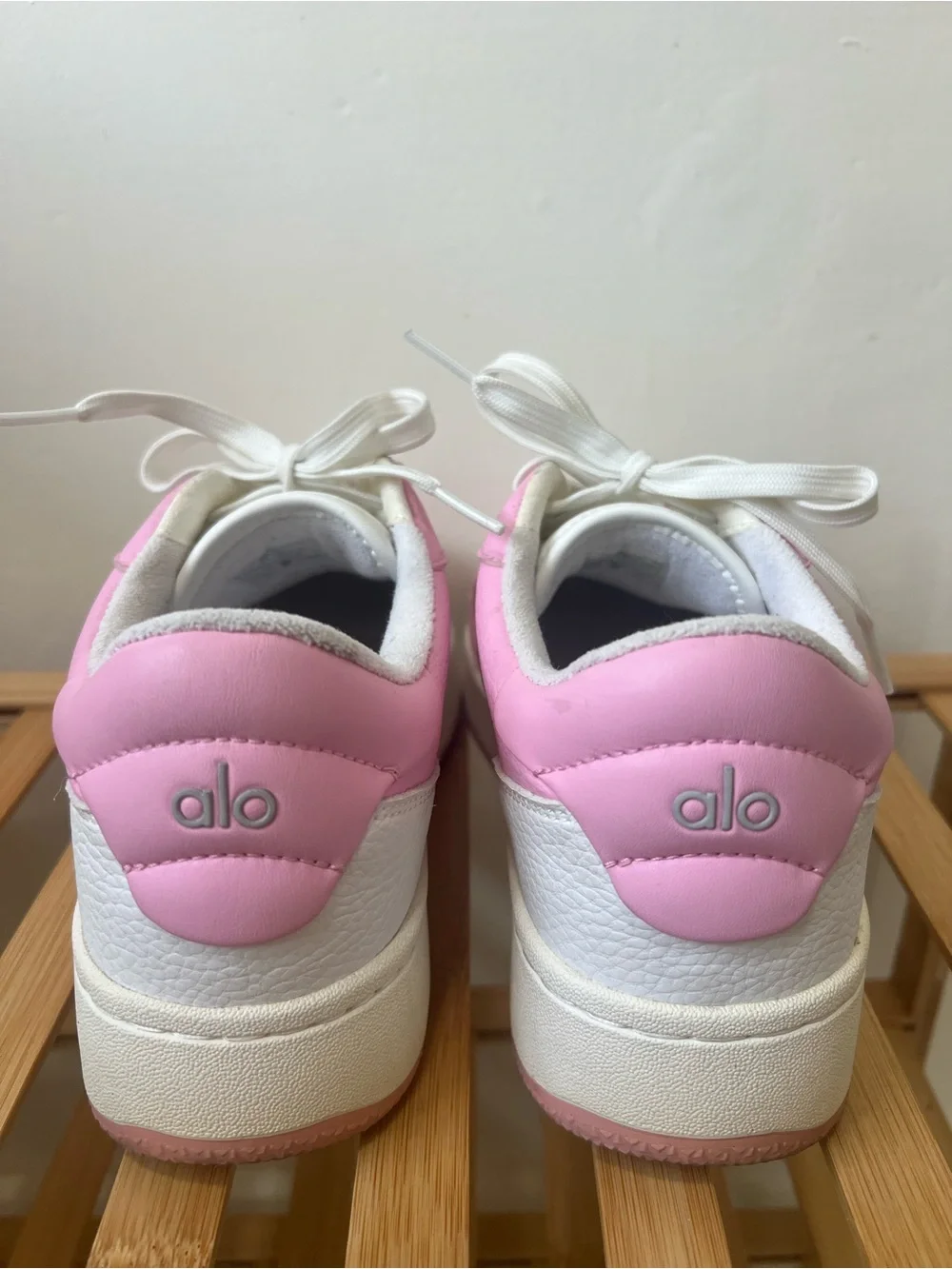 ALO Yoga Women’s Pink & White Platform Sneakers